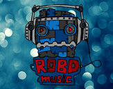 Desenho Robô music pintado por Scalercio