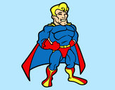 Desenho Super-herói musculoso pintado por lorennahd