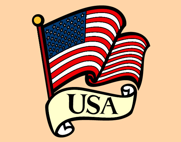 Desenho Bandeira dos Estados Unidos pintado por Tarsi