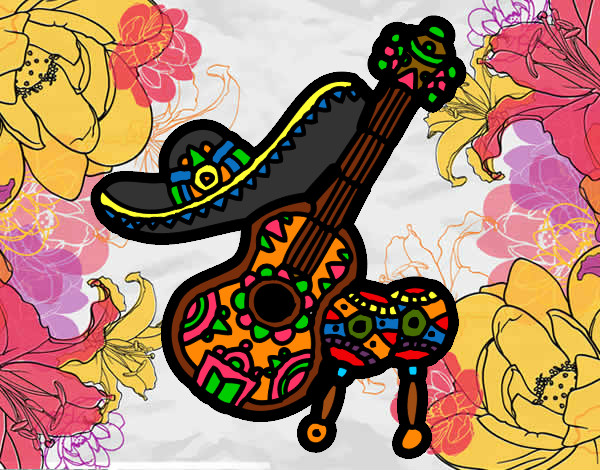 Desenho Instrumentos mexicana pintado por ImShampoo