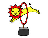 Desenho Leão saltando pintado por Gui6