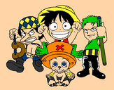 Desenho Personagens One Piece pintado por VictorX