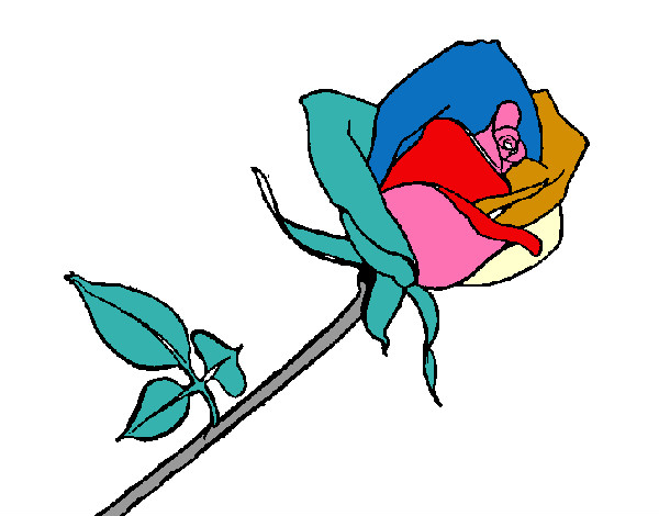 Desenho Rosa pintado por MariaK