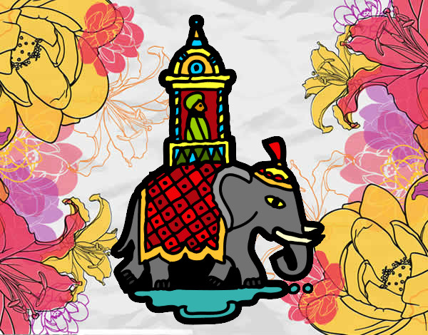 Desenho Taxi-elefante pintado por ImShampoo