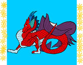 Desenho Dragão de mar pintado por shaila 