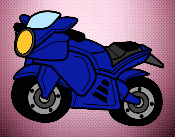 Desenho Moto esportiva pintado por ImShampoo