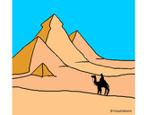 Desenho Paisagem com pirâmides pintado por ImShampoo