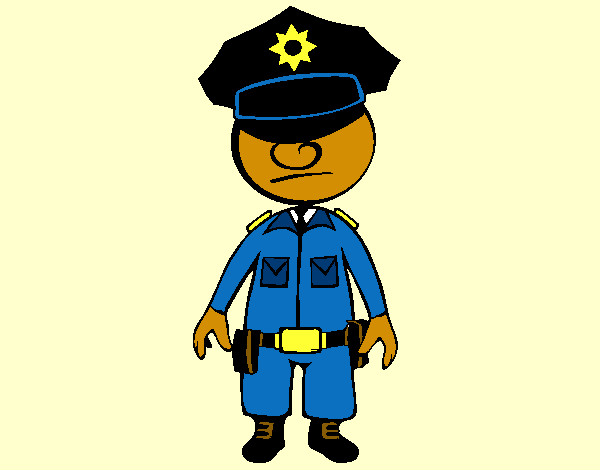 Desenho Agente de polícia pintado por ImShampoo