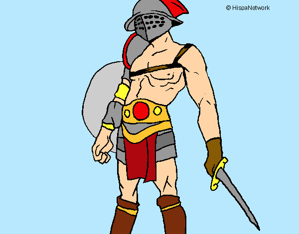 Desenho Gladiador pintado por ImShampoo