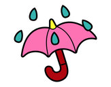 Desenho Guarda-chuva aberto pintado por saraholive