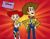 Desenho Jessie e Woody pintado por Ge_love