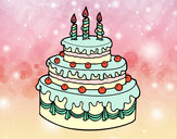 Desenho Torta de Aniversário pintado por Kelly123