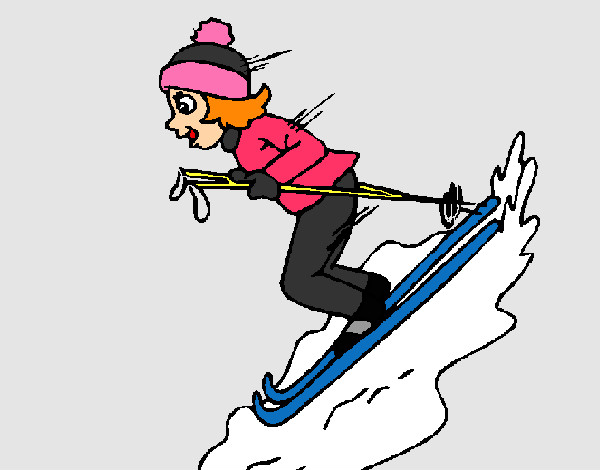 Desenho Esquiadora pintado por ImShampoo