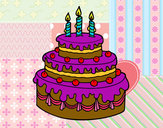 Desenho Torta de Aniversário pintado por joyce-iris