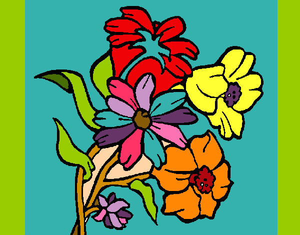 Desenho Flores pintado por MENENZES