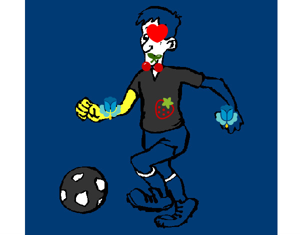 Desenho Jogador de futebol pintado por Nunu
