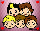 Desenho One Direction 2 pintado por JuStyles