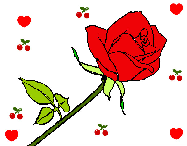 Desenho Rosa pintado por marianafen