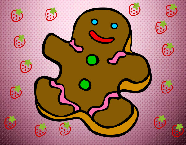 Desenho Boneco do biscoito pintado por Jhefine