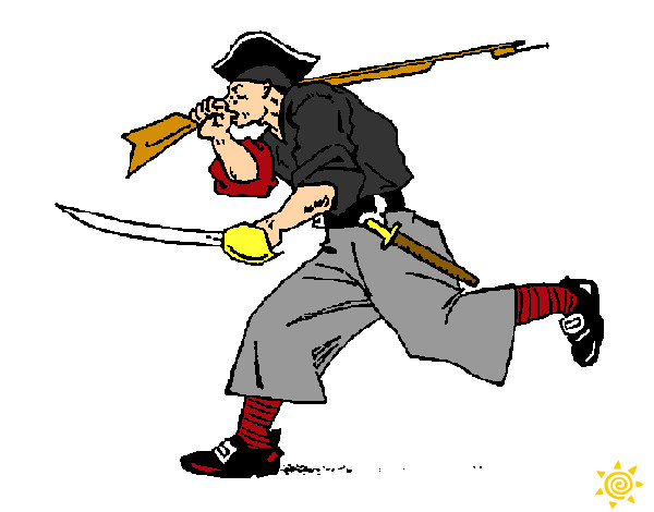 Desenho Pirata com espadas pintado por anthony1