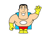 Desenho Saudação de super-heróis pintado por Lipe-boy