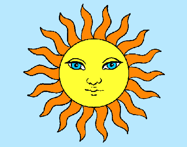 Desenho Sol pintado por rany