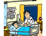 Desenho Menino hospitalizado pintado por Zepelus