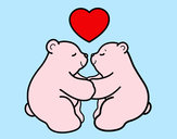 Desenho Os ursos polares amar pintado por simonny 