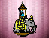 Desenho Taxi-elefante pintado por Zepelus