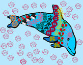 Desenho Golfinho contente pintado por bruna04115