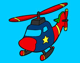 Desenho Helicoptero com uma estrela pintado por hugomoreir