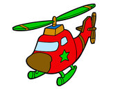Desenho Helicoptero com uma estrela pintado por eduardotar