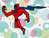 Desenho Super herói poderoso pintado por Marquinhos