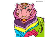 Desenho Tigre pintado por toninho