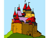 Desenho Castelo medieval pintado por iracimanfr