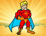 Desenho Super-herói musculoso pintado por RyanLippma