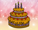 Desenho Torta de Aniversário pintado por ashiley