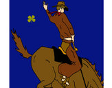 Desenho Vaqueiro a cavalo pintado por yago13