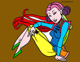Desenho Princesa ninja pintado por FLAVIA1004