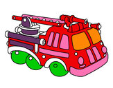 Desenho Carro de bombeiro pintado por decio