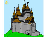 Desenho Castelo medieval pintado por jaozinho