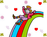 Desenho Duende no arco-íris pintado por rafaeljosy