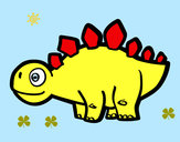 Desenho Estegossauro jovem pintado por Mateusmazu