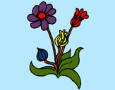 Desenho Flores 2 pintado por Sheinick