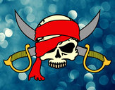 Desenho Símbolo pirata pintado por fhdf