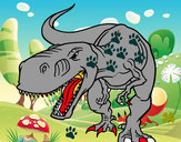 Desenho Tiranossaurus Rex aborrecido pintado por jhol