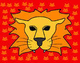 Desenho Leão pintado por Rayne