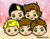 Desenho One Direction 2 pintado por Esther_Br