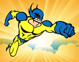 Desenho Super-herói sem uma capa pintado por IgorF