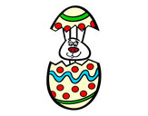 Desenho Coelhito em um ovo de páscoa pintado por iagolima